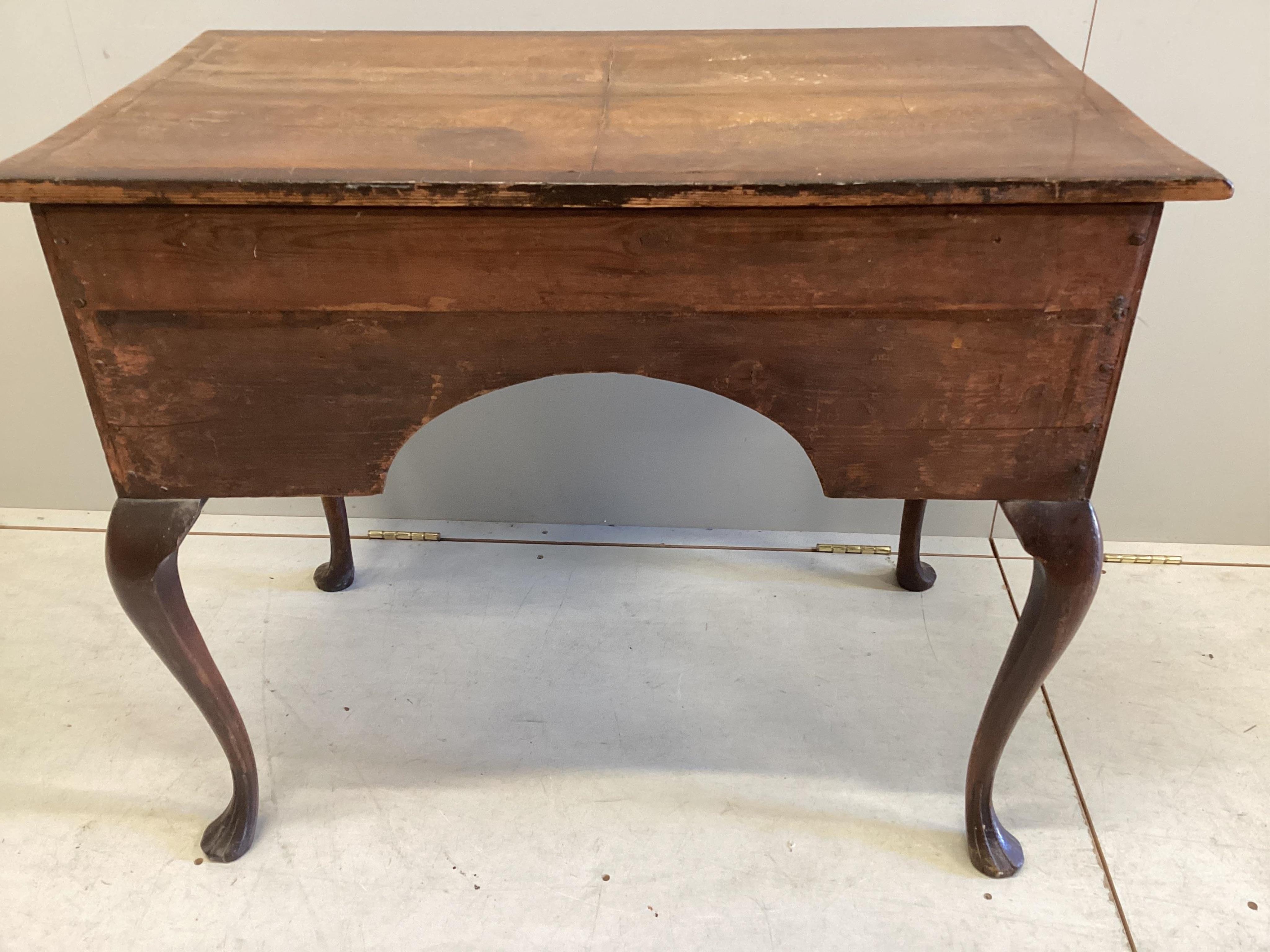 A Queen Anne style walnut lowboy, width 91cm, depth 53cm, height 75cm